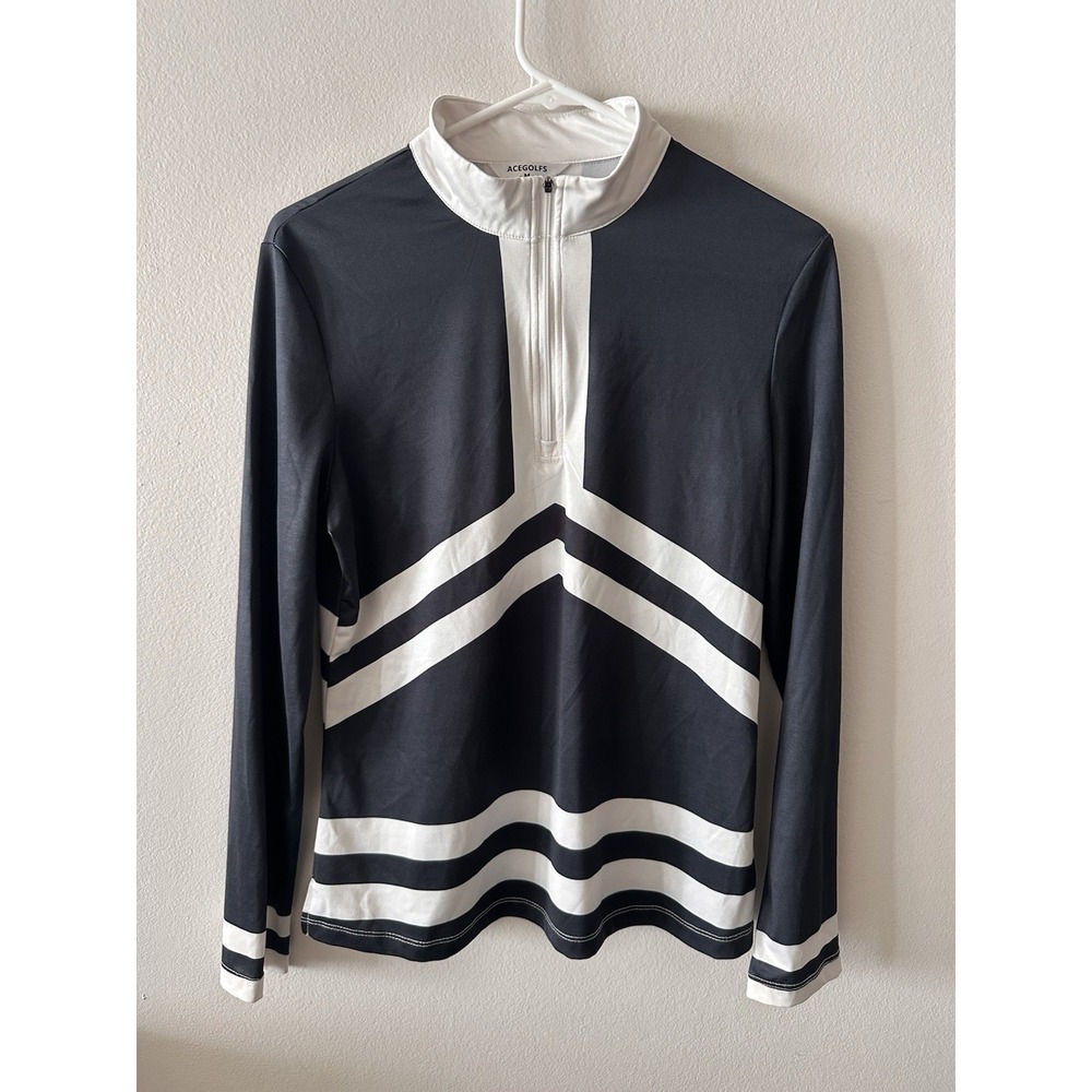 AceGolfs Women's Medium 1/4 Zip Long Sleeve Athletic Outdoors Pickleball